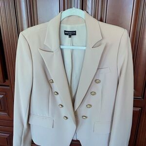 Generation Love Crepe Blazer with rich gold buttons